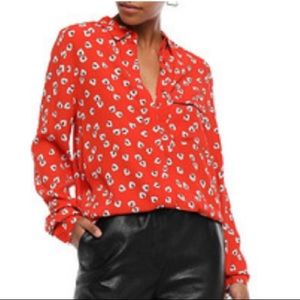 NWT Ganni ❤️ floral print crepe shirt NWT $145
